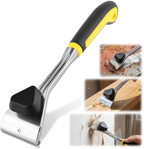 Heavy Duty Carbide Paint Scraper - 63mm Tungsten Blade Wood Scraper Tool | Anti-Slip Soft Grip with Double-Edged Accessories for Removing Varnish or Glue