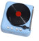 Tocadiscos con altavoz, tocadiscos, mini reproductor de vinilo, altavoz inalámbrico retro, estéreo, multifuncional, compatible con Bluetooth (azul)