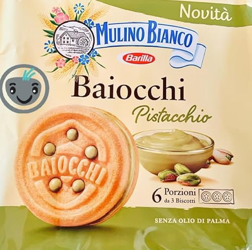 X 6 Biscotti Mulino Bianco Biscotti Baiocchi al Pistacchio