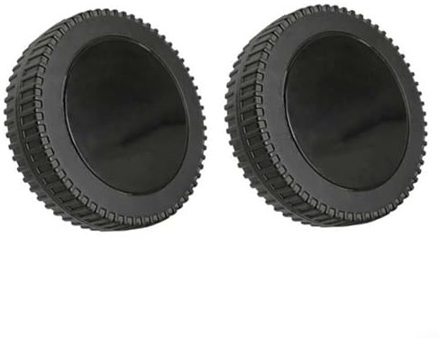 Pumixiy Ruote per barbecue da 15,2 cm, parti di ricambio in plastica, per barbecue a gas Charbroil, attrezzature da cucina all'aperto, confezione da 2 (nero + copriruota nera)