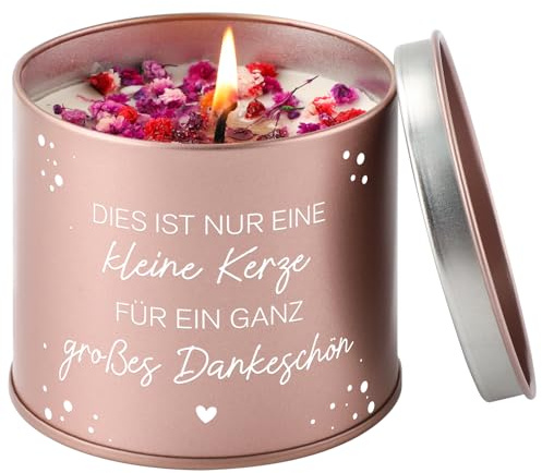 PRSTENLY Dankeschön Geschenke für Frauen, 9OZ Lavendel Duftkerze | Danke Geschenk für Erzieherin Lehrerin Kollegin Chef zum Weihnachten Abschied, Abschiedsgeschenk Kollegen
