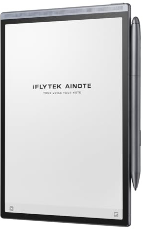 iflytek AINOTE Air 2 - Vassoio da scrittura E-Ink, 8,2 pollici, con pennino capacitivo, trascrizione in 14 lingue per riunioni, apprendimento e lettura, colore: Grigio