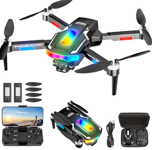 Drohne mit Kamera 4K für Kinder, Mini Drohne mit 2 Kameras HD, RC Drone Quadcopter, Faltbare FPV Drone mit 2 Batterien, Kopflos Modus, 3D Flip, Höhenhaltung, Flugbahn, für Anfänger & Erwachsene
