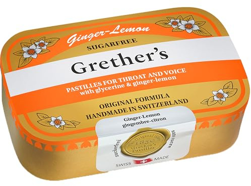 Grether's Ginger Lemon zuckerfreie Pastillen, 110 g Pastillen