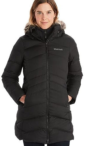 Marmot Wm's Montreal Coat Veste Légère en Duvet Isolée, Facteur de Gonflement de 700, Manteau d'extérieur, Anorak déperlant, Coupe-Vent Femme Black FR: XL (Taille Fabricant: XL)