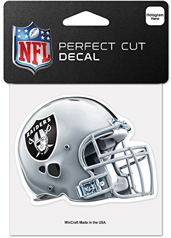 WinCraft NFL Oakland Raiders 95763010 Perfect Cut Color Decal, 10,2 x 10,2 cm, Helm-Edition