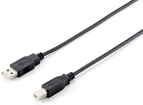 Equip USB Kabel A -> B St/1,00 m Polybeutel, schwarz, 1,00 Meter
