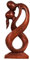 Holz Figur Skulptur Abstrakt Holzfigur Statue Afrika Asia Handarbeit Deko Hingabe Größe 10 cm