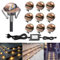 CHNXU Treppenbeleuchtung 10er Set LED Bodeneinbaustrahler Kupfer Warmes Weiß IP65 Wasserdicht Außen Terrassen Einbaustrahler Ø35mm Bodenlampe für Garten Holzbrücke Pool Holzdeck