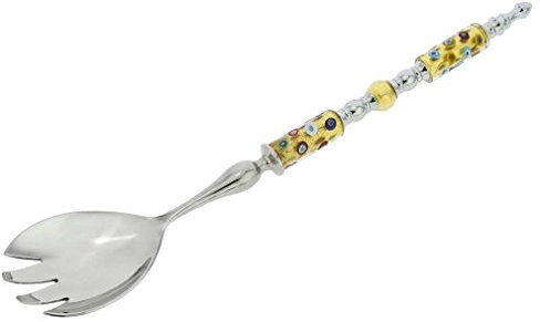 Italienische Murano Glas Salatgabel - Gold Millefiori