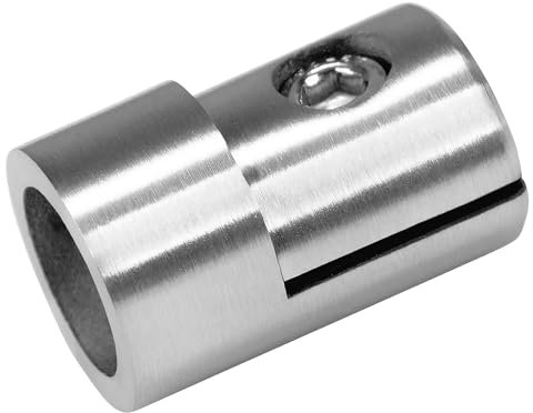 PRIOstahl Blechhalter Klemmhalter Lochblechhalter x 1 Stück Anschluss: Flach Plattenhalter Klemmen Halterung für Edelstahlrohre Bleche Geländer Treppengeländer Balkongeländer aus Edelstahl V2A