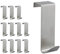 Relaxdays 40 x Türhaken Edelstahl, zum Einhängen, rostbeständig, S-Haken, Türkleiderhaken, für 2 cm Türfalz, Türaufhänger, silber