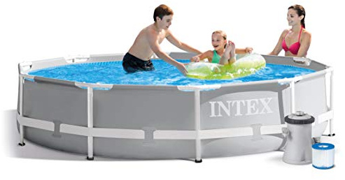 3in1 Set Stahlrahmenbecken Prism 305 x 76 cm Gartenpool Metal Frame Intex 26700 mit Filterpumpe 1250 L/S