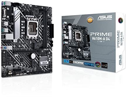Asus PRIME H610M-A D4 CSM - Corporate Stable Model, Intel H610, 1700, Micro ATX, 2 DDR4, VGA, HDMI, DP, PCIe4, 2x M.2