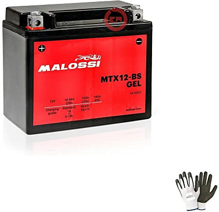 COMPATIBLE AVEC SYM Quad Lander 250 de 2006 à 2007 BATTERIE PRÊT À L'UTILISATION MALOSSI MTX12-BS batterie en gel acVée en FABBRICA 10 AH 12 V