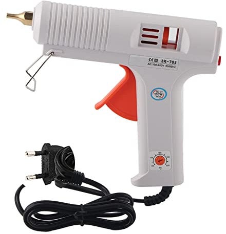 YUMILI Klebepistole – 110 W 11 mm professionelle einstellbare Heißschmelz-Heizung mit konstanter Temperatur, Reparaturwerkzeug für Bastelarbeiten, 110-240 V, 100 ℃ - 220 ℃(EU Plug)