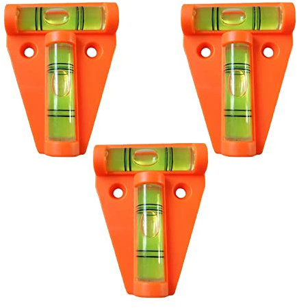 3 STÜCKE Mini-Wasserwaage RV T-Wasserwaage, Taschen-Wasserwaage 2-Wege, T-förmige Wasserwaage für Wohnwagen, Wohnmobil, Möbel, Bilderrahmen, Terrasse, Kamera, Stativ, Camping