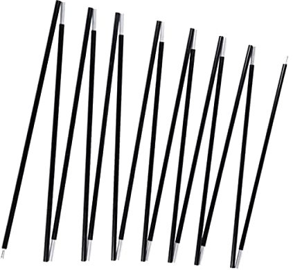 BRILLIANCE4U Ersatz-Zeltstangen, 6 m, 3,8 cm, 9,5 mm, 3/8 T6, beheizte Aluminiumlegierung, 2 Stangen