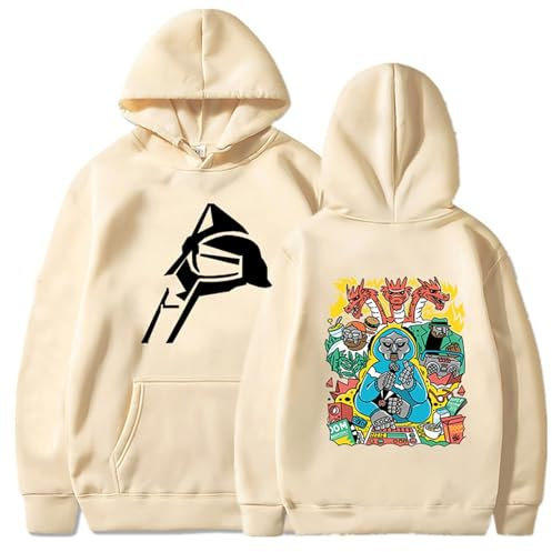 Mf Doom Printed Hoodie Sweatshirt Langarm Pullover Männer Casual Lose Bequeme Sweatshirt (S~3XL) (Color : 3, Size : S)