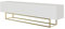 Selsey TV Schrank Board Sideboard Fernsehtisch Fernsehschrank 175 cm Goldene Beine Gefräste Front Weiß Veldio