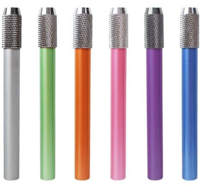 CAASFOOY Regolabile Aluminum Pencil Lengthener Extender Holder, Estensore Matita, 6 Pezzi Prolunga, Supporto Penna