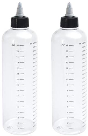 DYTHHN 2Pcs Leak-Proof Tip Cap Oil Applicator Bottle Transparent Squeeze Hair Oil Applicator Bottles Dust-Proof Hair Color Applicator Bottle for Salon Hair Care Coloring