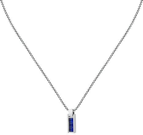 Morellato Collana Uomo in Acciaio, Zirconi Blu, Collezione Urban - SABH40