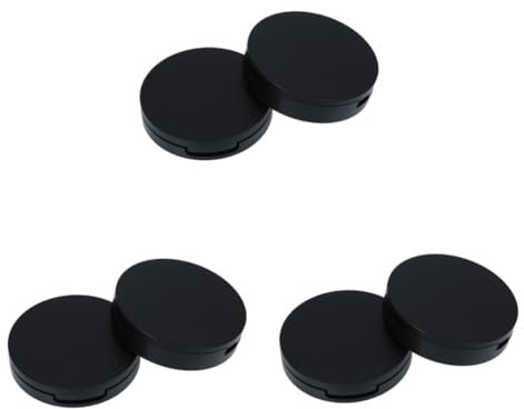 DOITOOL 6 Piezas envase de crema de viaje kit de polvo de viaje maletín de maquillaje envases de crema rellenables botellas de viaje para cosméticos constituir polvo suelto Miel polvera