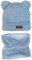 CiuchCiuch Set Mütze und Schal mit Futter für Babys - Mütze für Mädchen – Jungen – Kinder – Schal – Für Spaziergänge – Für Herbst und Frühling - Blau 48-50