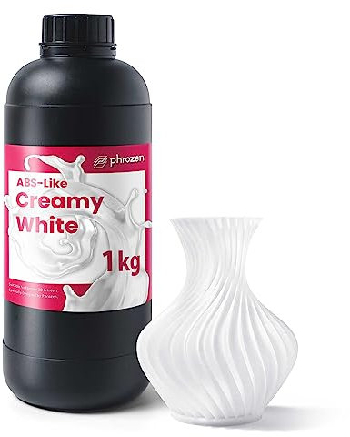 Phrozen ABS-Like 3D Drucker Resin | 3D Drucker Resin für SLA/DLP/LCD 3D Printer | 405nm Standard Photopolymer Druck Harz | Zähigkeit, Robust, Geringer Geruch - Weiß (1kg)