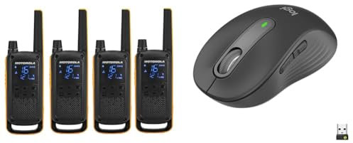 Motorola Talkabout T82 Extreme Quad PMR Funkgerät & Logitech Signature M650 Kabellose Maus - für kleine bis mittelgroße Hände