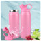 Bouteille isotherme avec paille 950 ml | Thermos eau froide et chaude | Thermos café | Bouteille thermique en acier inoxydable pour salle de sport, randonnée, sans BPA et BPS, anti-goutte - Rose