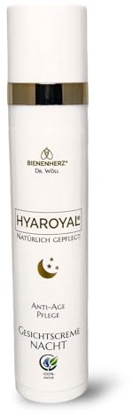 Dr. Wöll Gesichtscreme Anti Age Nacht | 50ml | nachtspflege mit Gelée Royale | spendet Feuchtigkeit -strafft Falten mit Hyaluronsäure | Spender | von Dr. Wöll
