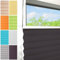 Plissee Ohne Bohren klemmfix,90x190cm（BxH,Anthrazit,Easyfix Faltrollo mit Klemmträger, Klemmfix ohne Bohren, Lichtschutz, Verschpannt