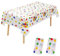 YXHZVON 2 Pack Party Geburtstag Tischdecke,Geburtstag Party Tischdekoration Bunt Tischdecke, Kindergeburtsta Gstischdecke für Kinder Jungen Mädchen（137 x 274 cm
