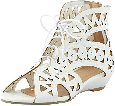 WWricotta Sandales Bride Cheville Femme - Chaussures Pieds Sensibles Chaussures Pieds Larges Baskets Femmes Tendances Bottines Bout Ouvert Sandales D'éTé à LanièRes Chaussures De Loisirs