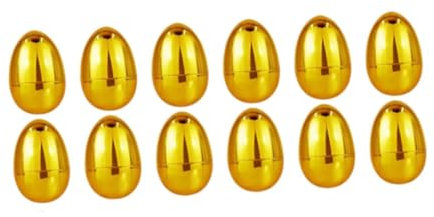 Colcolo Goldene Ostereier Befüllbare Ostereier Körbchenfüller Jagdbedarf für Firmenveranstaltungen Befüllen von Leckereien Ostereiersuche, 12 StÜcke
