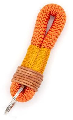 KENSONS for dogs Schlüsselanhänger Little aus Tau in Orange-Gelb | Mango Tango | Schlüsselband | Lanyard für Männer und Frauen - mit Liebe handgemacht | Geschenk | Valentinstag | Geburtstag