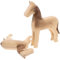ABOOFAN 1 Satz Tierornamente Aus Holz Tierornament Aus Holz Deko-zebrafigur Aus Holz Tischfigur Zebra Pferdestatuen Wohnkultur Tiere Aus Holz Desktop-tierstatue Tierisches Handwerk Hölzern