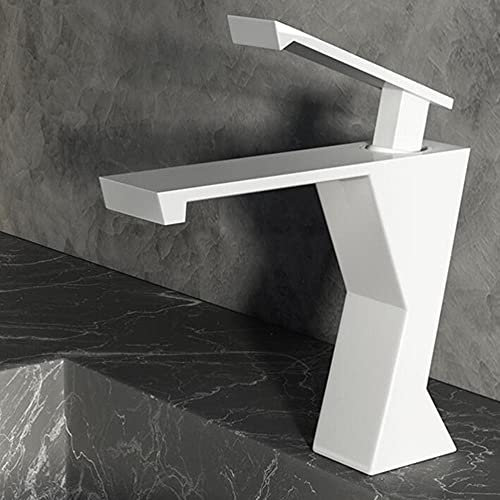 ZCCZJS Badezimmer Wasserhahn Kupfer Badezimmer Wasserhahn heißer und kaltes Becken Wasserhahn-GUE (Gris)