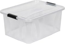 Kreher Aufbewahrungsboxen Master mit Deckel in Transparenter Ausführung. In verschiedenen Größen (wählbar). Aus robustem Kunststoff. (14 Liter)