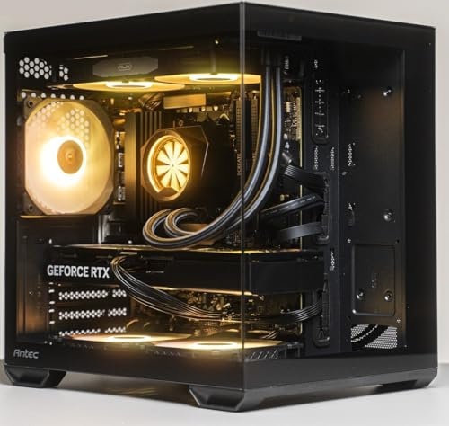 Tiburcc Computer Gaming PC 270° Panoramic Mini doppia camera (R5 7500F, RTX 5060Ti 16GB) 32GB RAM 1TB NVMe WIFI Bluetooth