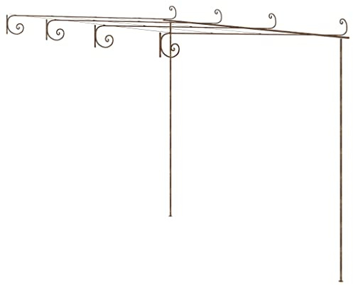 Générique Pergola de Jardin Marron Antique 4x3x2,5 m Fer,Maison & Jardin, Pelouses & Jardins, Vie en extérieur, Structures extérieures, Arches, treillages & pergolas de Jardin, Brun (Poids 16KG)