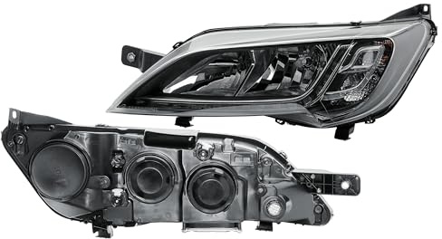 LONGLING Scheinwerfer Links Fahrerseite Frontscheinwerfer Schwarz mit LED DRL und Motor Für Fiat Ducato Citroen Jumper Peugeot Boxer 2014-2024 Opel Movano 2019-2024