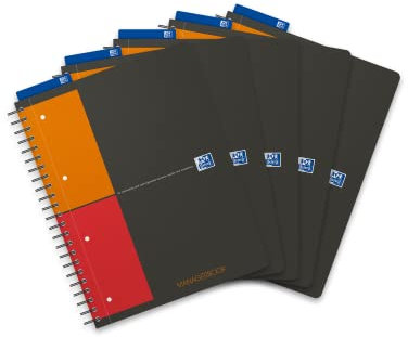 Oxford Managerbook Inernational A4, liniert, 160 Seiten, 5 versetzbare Register, 5 Stück