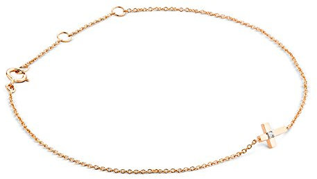 Miore Armband - Armreif Damen Kette Rosé 9 Karat/375 Gold mit Kreuz Diamant Brilliant 19 cm