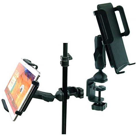 BUYBITS Heavy Duty Adjustable C-Clamp Music Stand/Counter Top Mount for Samsung Galaxy Note (10.1) 2013 & 2014 versions