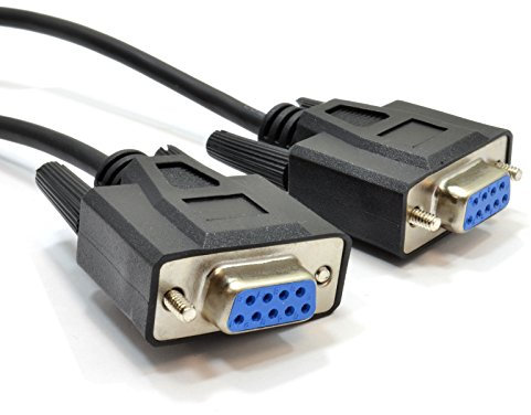 kenable 9 Polig DB9 Seriell RS232 null Modem Hoch Geschwindigkeit Abgeschirmtes Kabel 3 m [3 Meter/3m]