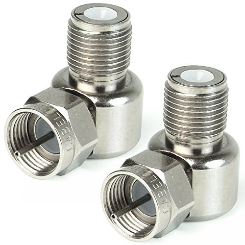 Original Cabelcon 90° Winkeladapter F-Buchse auf F-Stecker (2 Stück)