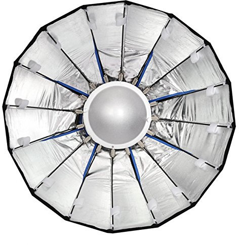 LIFE of PHOTO Mobiler Beauty-Dish 16 TLG. Silber (Ø 60 cm) für Bowens/Mettle
